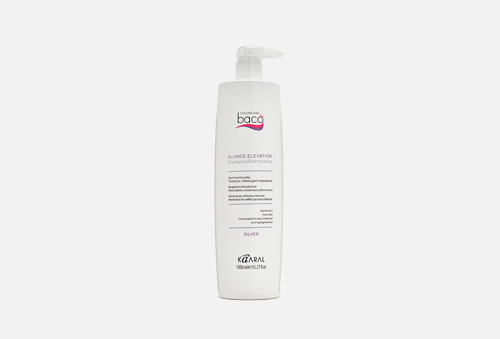 Kaaral Шампунь дающий блеск волосам и тонирующий седые волосы Blonde elevation shampoo мл