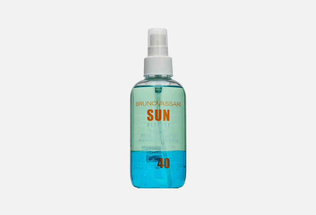 ДВУХФАЗНЫЙ СОЛНЦЕЗАЩИТНЫЙ СПРЕЙ С ПАНТЕНОЛОМ SPF40 BRUNO VASSARI, SUN DEFENSE - SUNLIGHT PROTECTIVE WATER 200 мл
ДВУХФАЗНЫЙ СОЛНЦЕЗАЩИТНЫЙ СПРЕЙ С ПАНТЕНОЛОМ SPF40 BRUNO VASSARI, SUN DEFENSE - SUNLIGHT PROTECTIVE WATER 200 мл