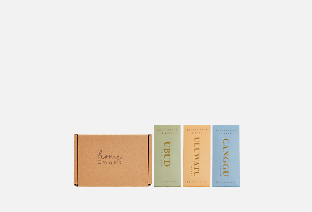 Благовония с бали, 3 аромата HOME OWNER, MIX incense 1 шт
Благовония с бали, 3 аромата HOME OWNER, MIX incense 1 шт