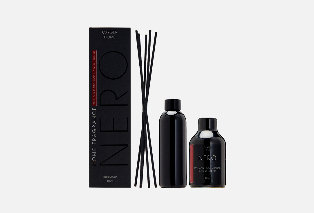 Диффузор с фибровыми палочками OXYGEN HOME, Nero Wine and pomegranate 100 мл
Диффузор с фибровыми палочками OXYGEN HOME, Nero Wine and pomegranate 100 мл