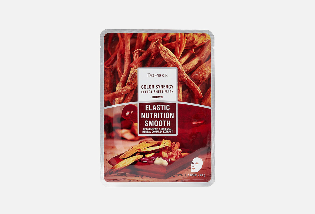 Тканевая маска для лица DEOPROCE, COLOR SYNERGY EFFECT SHEET MASK BROWN 20 г
Тканевая маска для лица DEOPROCE, COLOR SYNERGY EFFECT SHEET MASK BROWN 20 г
