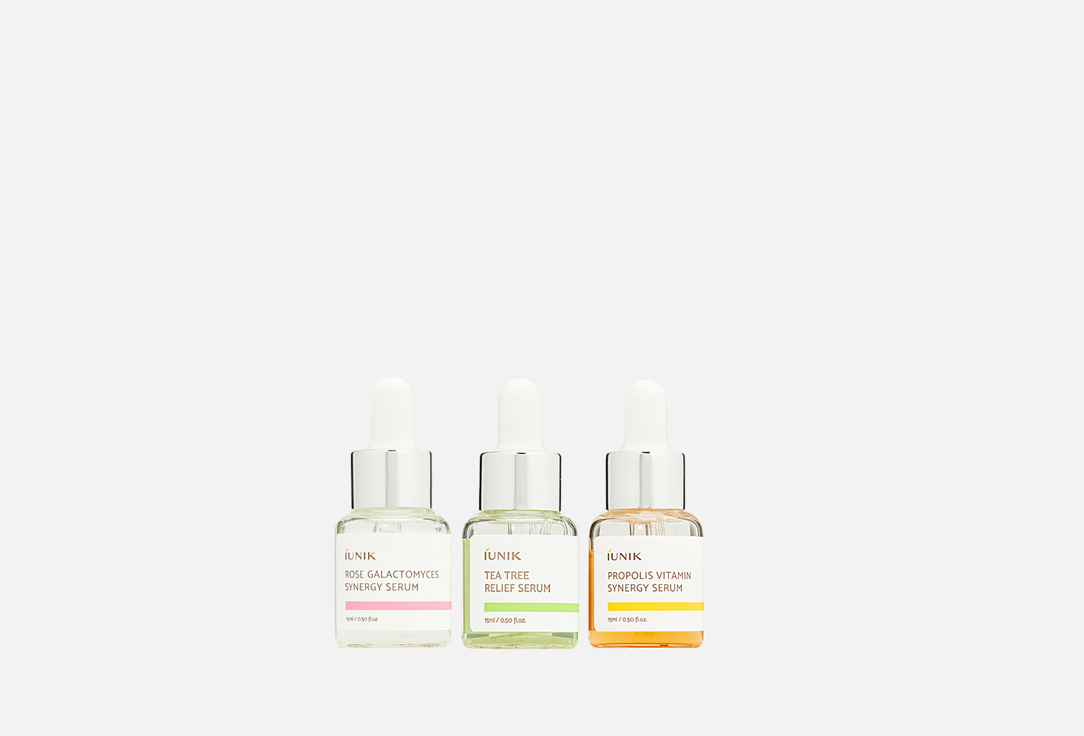 Набор из 3 сывороток для лица IUNIK, Daily Serum Trial Kit 15 мл
Набор из 3 сывороток для лица IUNIK, Daily Serum Trial Kit 15 мл