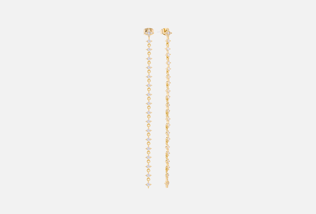 Серьги FREE FORM JEWELRY, Золотистые экстра длинные с кристаллами-звездами 2 шт
Серьги FREE FORM JEWELRY, Золотистые экстра длинные с кристаллами-звездами 2 шт