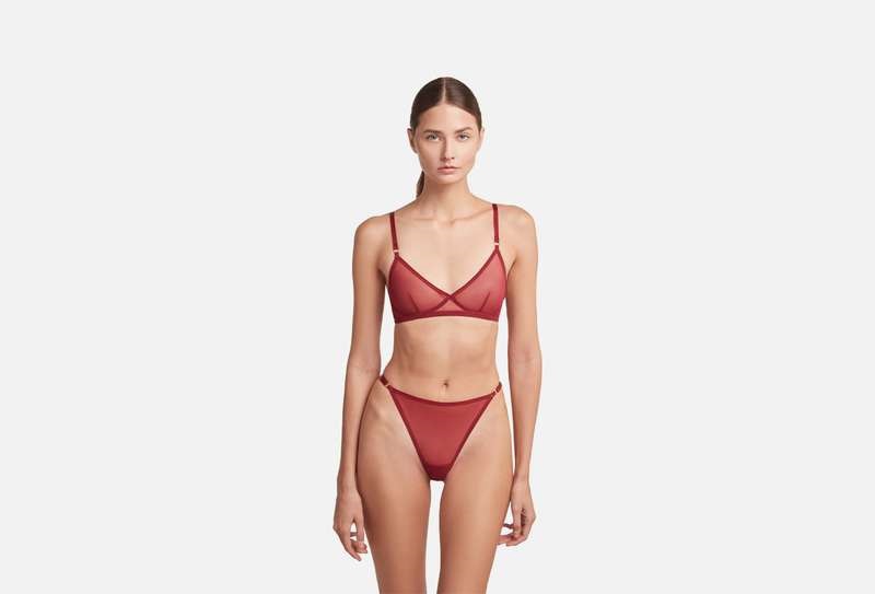 Siala lingerie стринги Lotus Бордовый M купить цена в Москве
