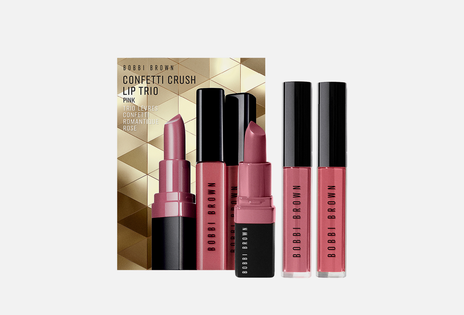 Bobbi Brown Набор для макияжа губ Confetti Crush lip trio nude 1 шт