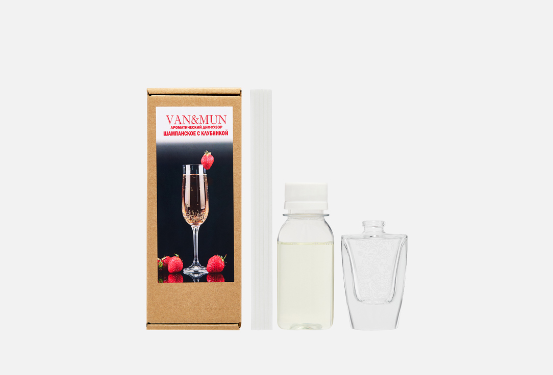 Ароматический диффузор VAN&MUN, Champagne with strawberries 45 мл
Ароматический диффузор VAN&MUN, Champagne with strawberries 45 мл