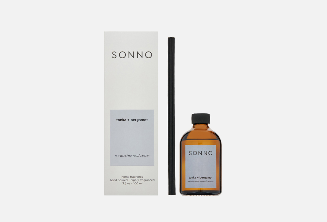 Ароматический диффузор SONNO, Tonka + Bergamot 100 мл
Ароматический диффузор SONNO, Tonka + Bergamot 100 мл
