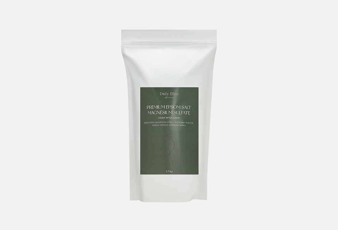 Соль для ванны DAILY BLISS SKINCARE, Cedar & lemon & juniper 1500 г
Соль для ванны DAILY BLISS SKINCARE, Cedar & lemon & juniper 1500 г