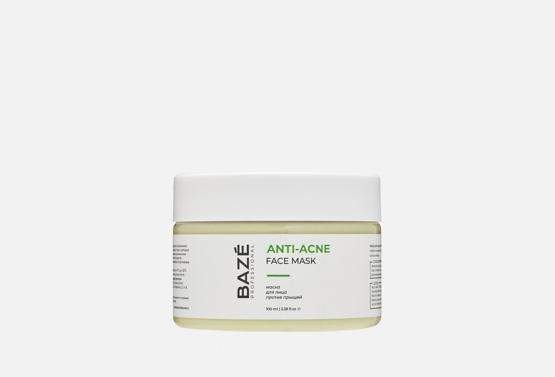 Маска для лица против прыщей BAZE PROFESSIONAL, ANTI-ACNE 100 мл
Маска для лица против прыщей BAZE PROFESSIONAL, ANTI-ACNE 100 мл