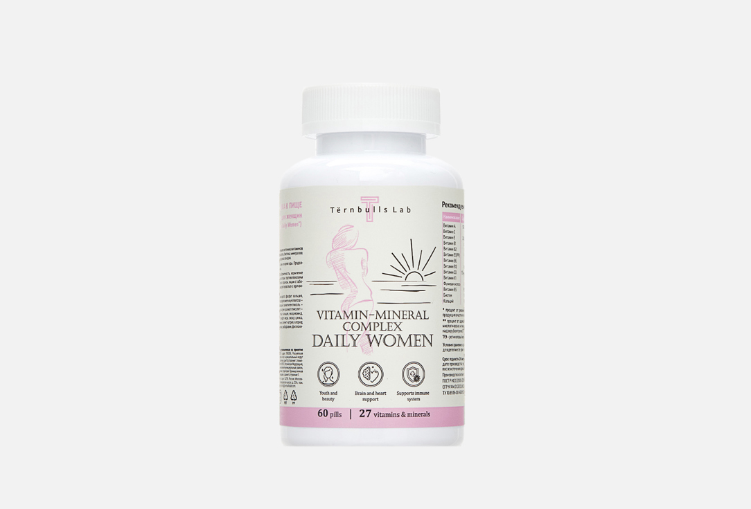 БАД для женского здоровья TERNBULLS LAB, Кальций 200 мг в таблетках 60 шт
БАД для женского здоровья TERNBULLS LAB, Кальций 200 мг в таблетках 60 шт
