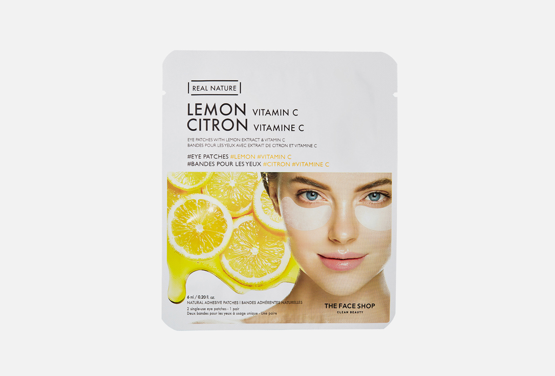 Патчи для сияния кожи вокруг глаз THE FACE SHOP, Real nature lemon vitamin c 1 пар
Патчи для сияния кожи вокруг глаз THE FACE SHOP, Real nature lemon vitamin c 1 пар