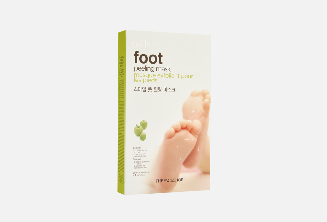 Маска-пилинг для ног THE FACE SHOP, Smile foot peeling mask 2 шт
Маска-пилинг для ног THE FACE SHOP, Smile foot peeling mask 2 шт
