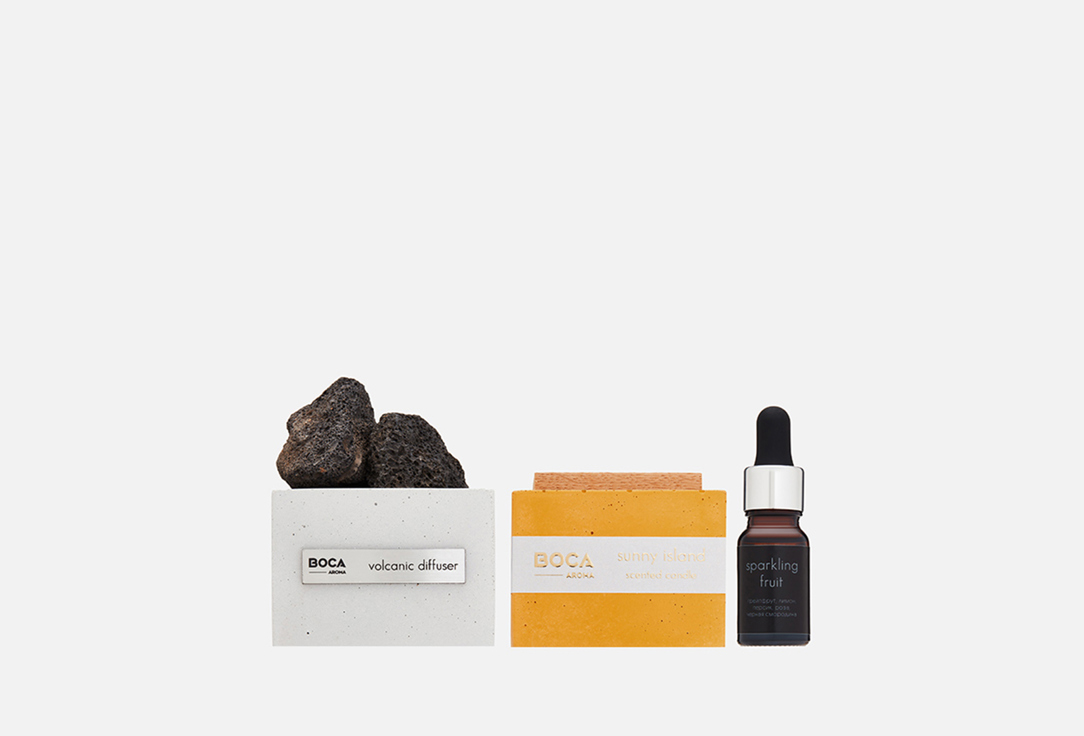 Набор из свечи и диффузора BOCA AROMA, Sunny island gift set 4 шт
Набор из свечи и диффузора BOCA AROMA, Sunny island gift set 4 шт