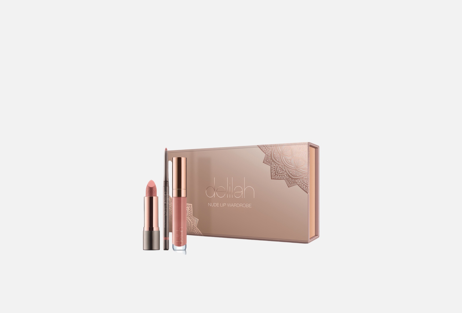 DELILAH набор для макияжа губ Nude Lip Wardrobe Collection Kit 3 шт