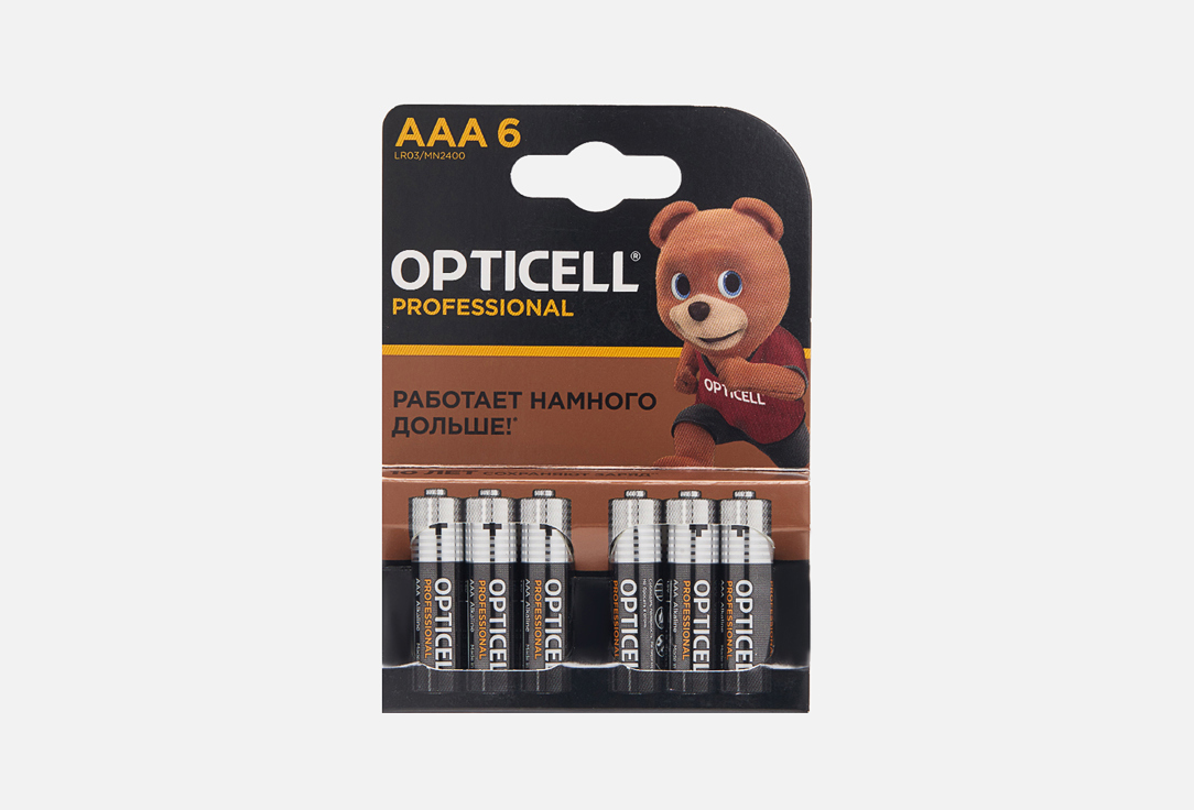 Батарейки OPTICELL, PROFESSIONAL AAA 6 шт
Батарейки OPTICELL, PROFESSIONAL AAA 6 шт
