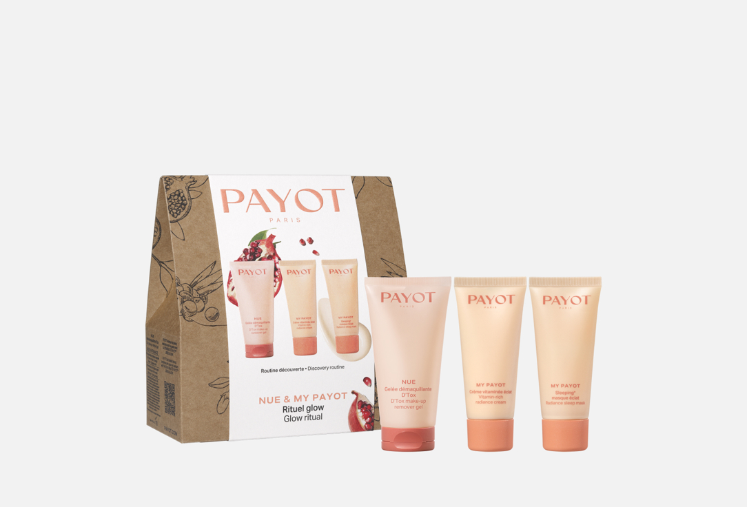 Набор для сияния кожи лица PAYOT, Nue & my payot rituel glow 3 шт
Набор для сияния кожи лица PAYOT, Nue & my payot rituel glow 3 шт
