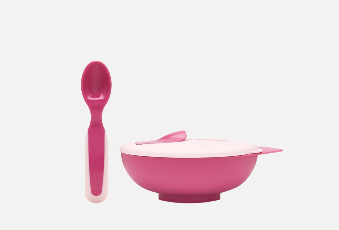 Тарелка c крышкой и ложкой BABOO, Розовая 3 шт
Тарелка c крышкой и ложкой BABOO, Розовая 3 шт