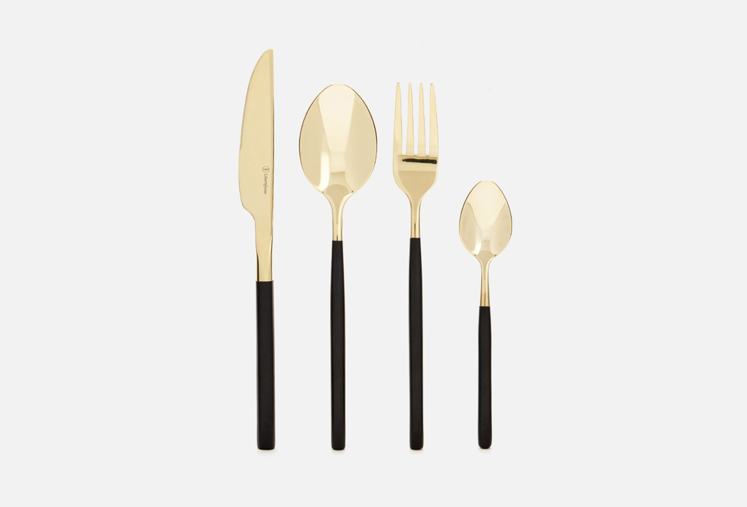 Набор столовых приборов LIBERTY JONES, Золотой, Duality, золотистые 16 шт
Набор столовых приборов LIBERTY JONES, Золотой, Duality, золотистые 16 шт