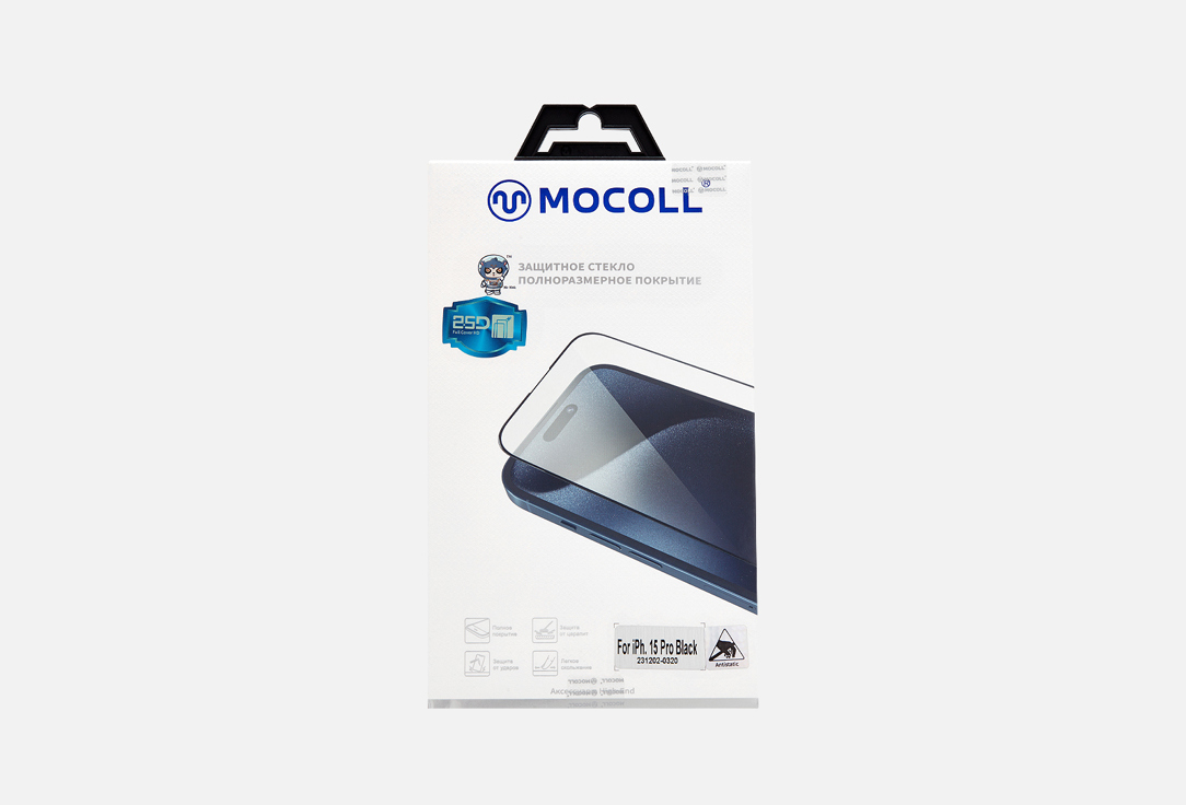 Защитное стекло MOCOLL, 2.5D iPhone 15 Pro 1 шт
Защитное стекло MOCOLL, 2.5D iPhone 15 Pro 1 шт
