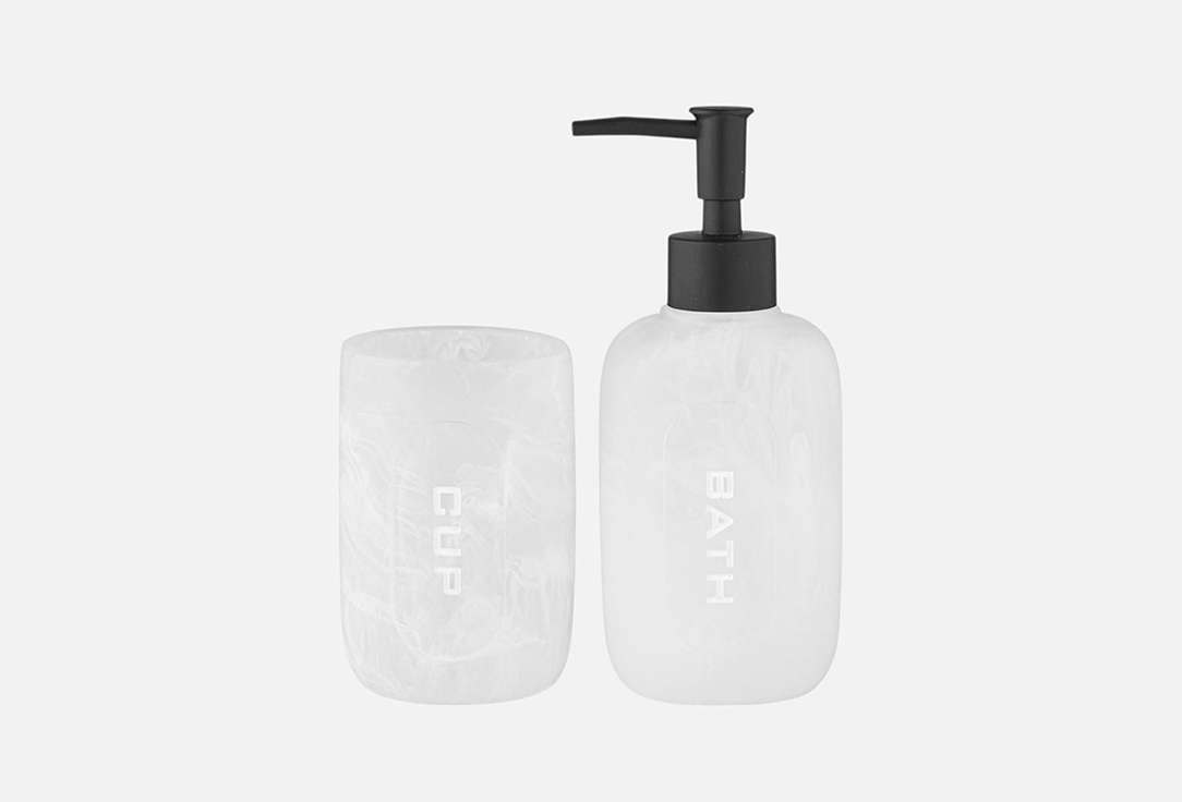 ДИСПЕНСЕР ДЛЯ ЖИДКОГО МЫЛА И СТАКАН-ПОДСТАВКА ДЛЯ ЗУБНЫХ ЩЕТОК BRONCO, BATH, БЕЛЫЙ 2 шт
ДИСПЕНСЕР ДЛЯ ЖИДКОГО МЫЛА И СТАКАН-ПОДСТАВКА ДЛЯ ЗУБНЫХ ЩЕТОК BRONCO, BATH, БЕЛЫЙ 2 шт