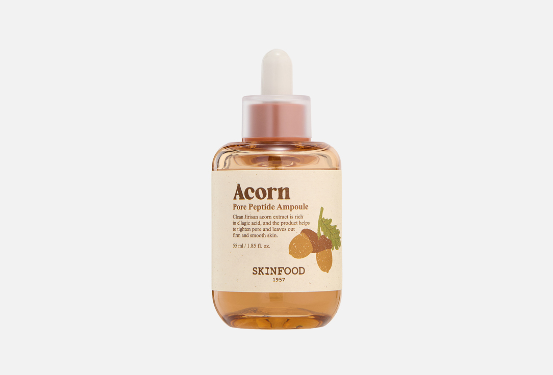 Сыворотка для эластичности кожи лица SKINFOOD, Acorn Pore Peptide 55 мл
Сыворотка для эластичности кожи лица SKINFOOD, Acorn Pore Peptide 55 мл