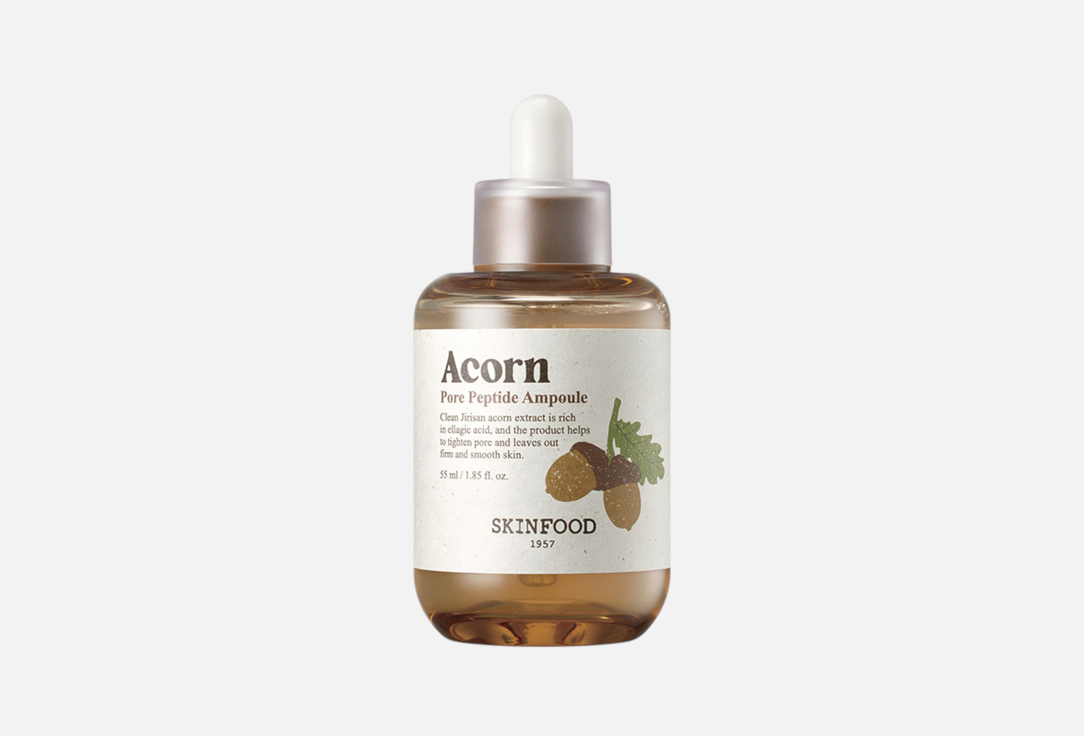 Сыворотка для эластичности кожи лица SKINFOOD, Acorn Pore Peptide 55 мл
Сыворотка для эластичности кожи лица SKINFOOD, Acorn Pore Peptide 55 мл