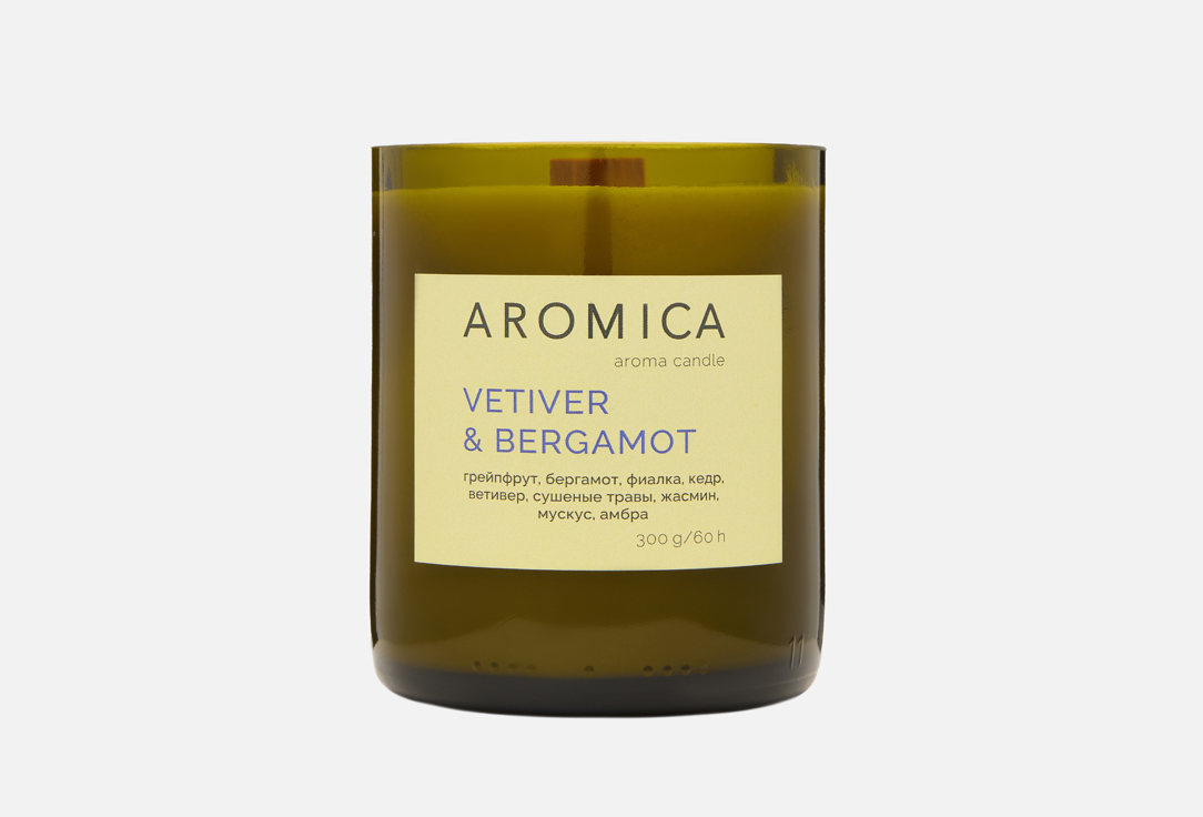 Ароматичская свеча AROMICA, Vetiver & Bergamot 300 г
Ароматичская свеча AROMICA, Vetiver & Bergamot 300 г
