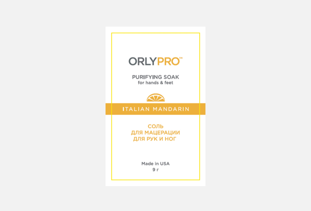 Соль для мацерации рук и ног ORLY, Pro purifying soak for hands & feet 10 шт
Соль для мацерации рук и ног ORLY, Pro purifying soak for hands & feet 10 шт