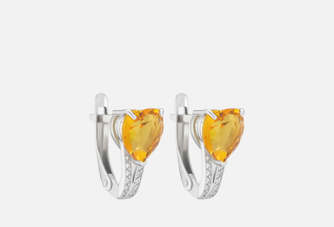 Серьги Серебряные PEPELA JEWELRY, Сердце с цитринами 2 шт
Серьги Серебряные PEPELA JEWELRY, Сердце с цитринами 2 шт
