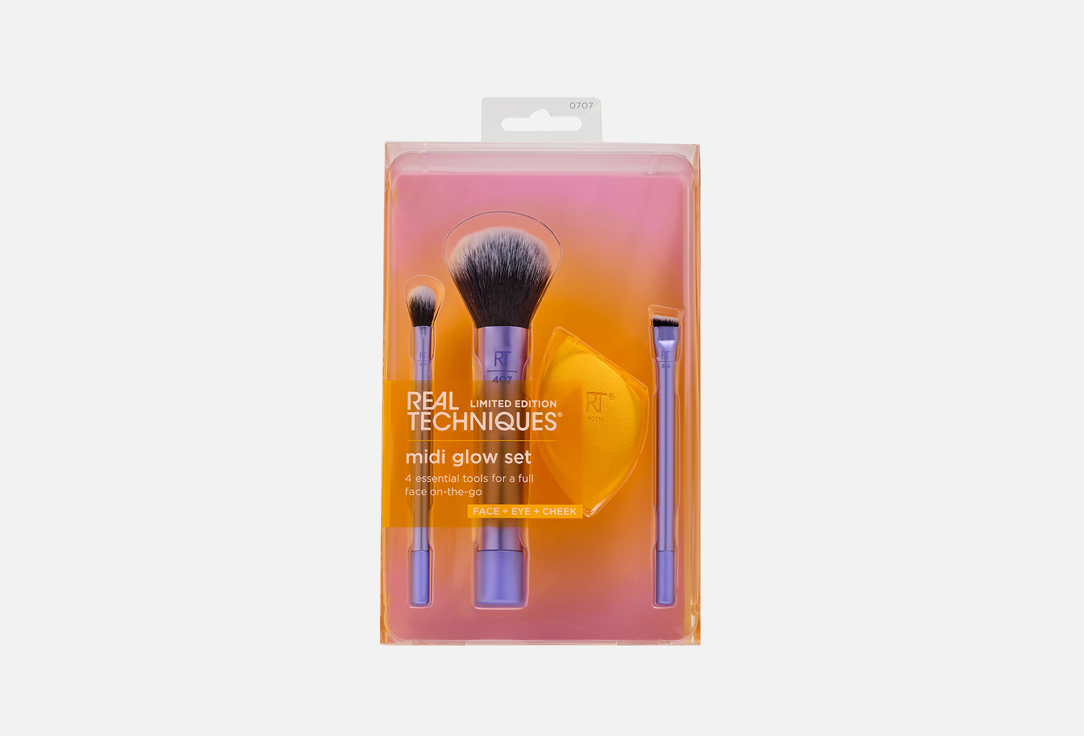 Набор кистей и спонж для макияжа REAL TECHNIQUES, Midi Glow Set 4 шт
Набор кистей и спонж для макияжа REAL TECHNIQUES, Midi Glow Set 4 шт