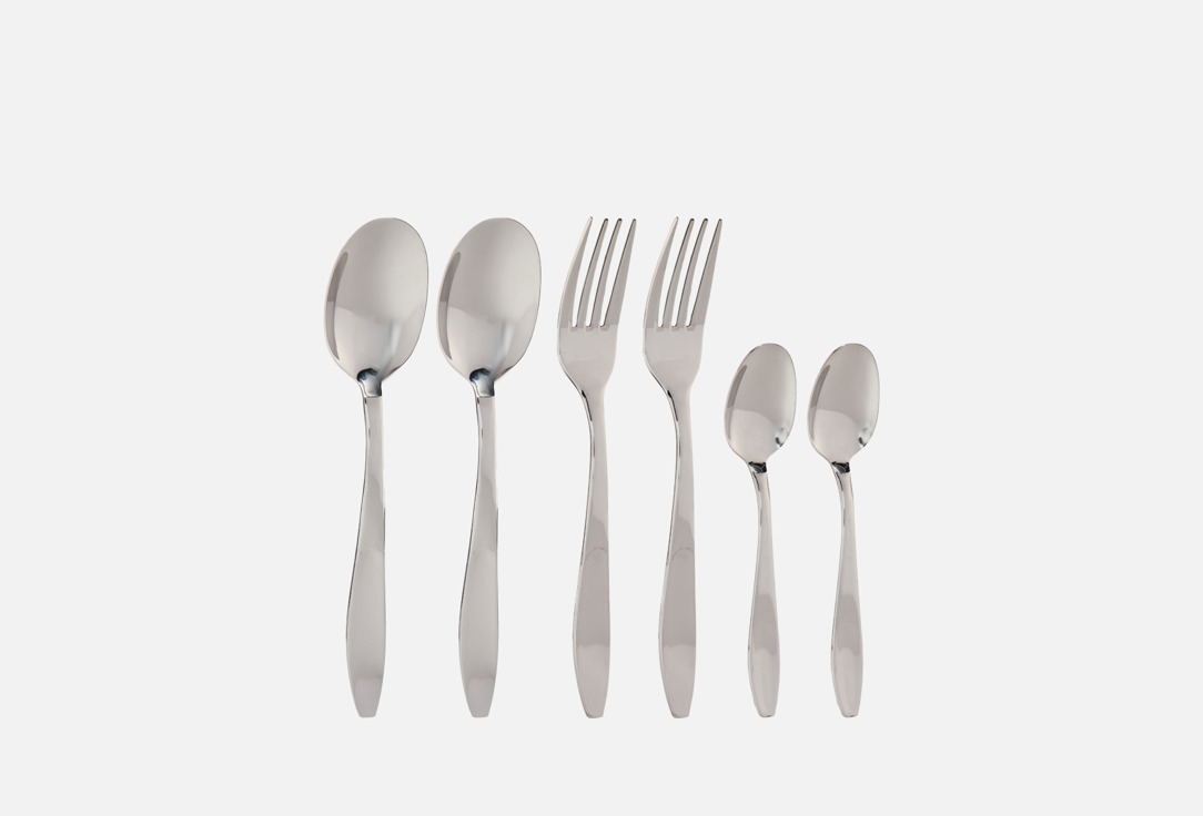 Набор столовых приборов DENASTIA, Серебряный, Версаль, глянец, серебристый 6 шт
Набор столовых приборов DENASTIA, Серебряный, Версаль, глянец, серебристый 6 шт