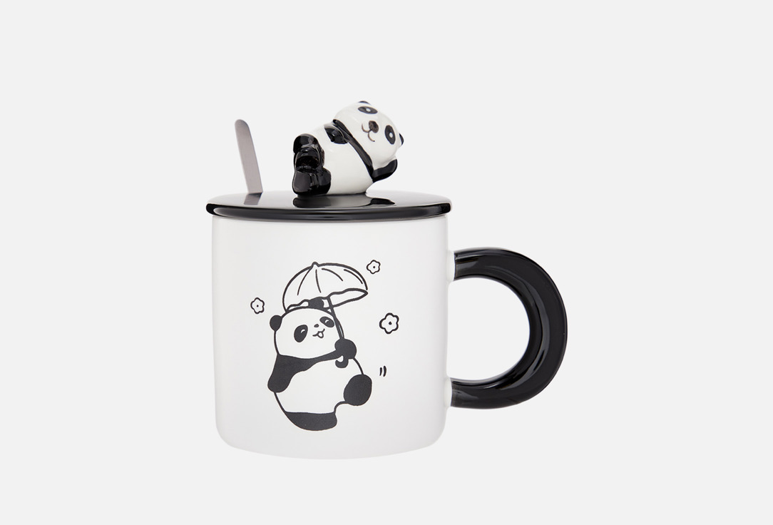 Кружка с крышкой и ложкой TOPGIFT, Принт, Панда 2 шт
Кружка с крышкой и ложкой TOPGIFT, Принт, Панда 2 шт