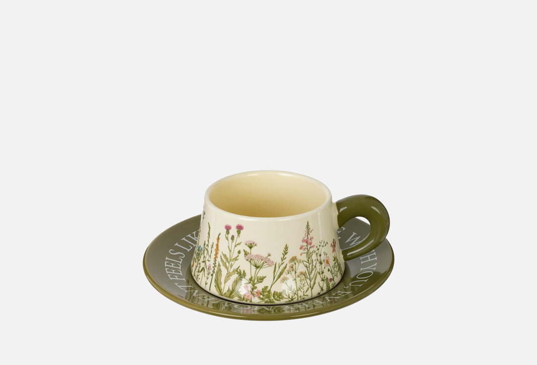 Чашка с блюдцем TOPGIFT, Принт, Луговые цветы 1 пар
Чашка с блюдцем TOPGIFT, Принт, Луговые цветы 1 пар