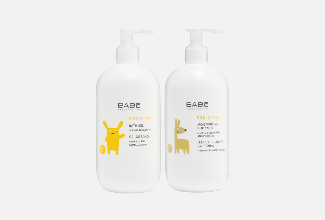 Детский набор для ухода за телом LABORATORIOS BABE, Молочко для тела + гель душа 2 шт
Детский набор для ухода за телом LABORATORIOS BABE, Молочко для тела + гель душа 2 шт
