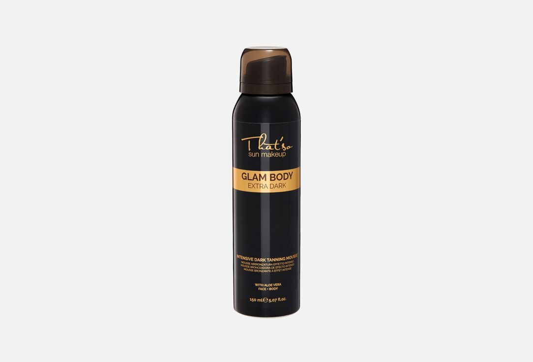 Мусс-автозагар для тела THAT’SO, Glam body mousse Extra Dark 150 мл
Мусс-автозагар для тела THAT’SO, Glam body mousse Extra Dark 150 мл