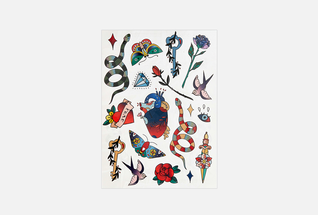 Переводные татуировки MAMA ODOBRIT, Винтажные татуировки 1 шт
Переводные татуировки MAMA ODOBRIT, Винтажные татуировки 1 шт