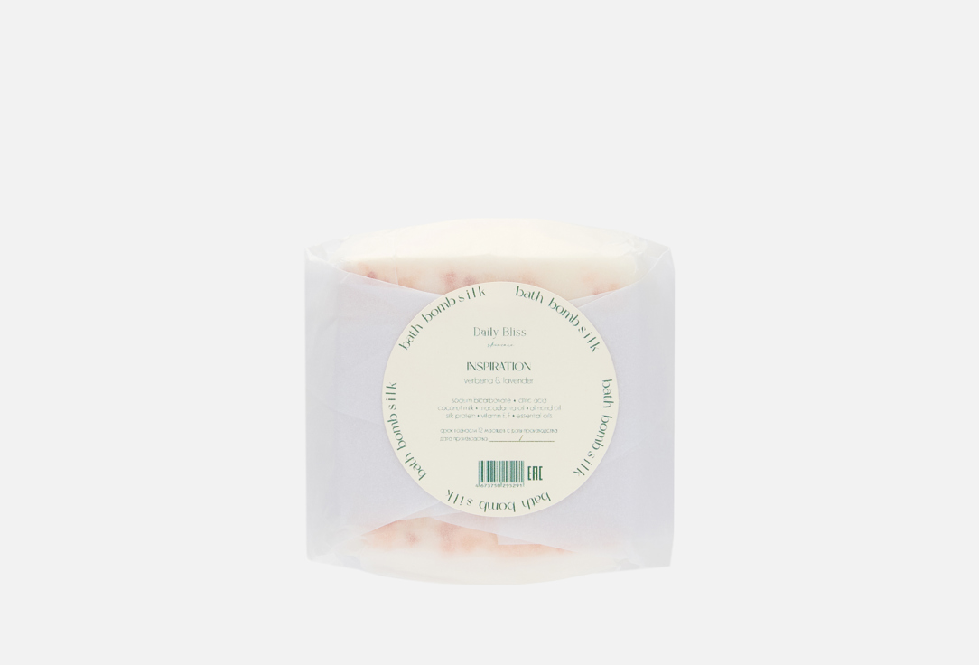 Бомбочка для ванн DAILY BLISS SKINCARE, Verbena & lanender 160 г
Бомбочка для ванн DAILY BLISS SKINCARE, Verbena & lanender 160 г