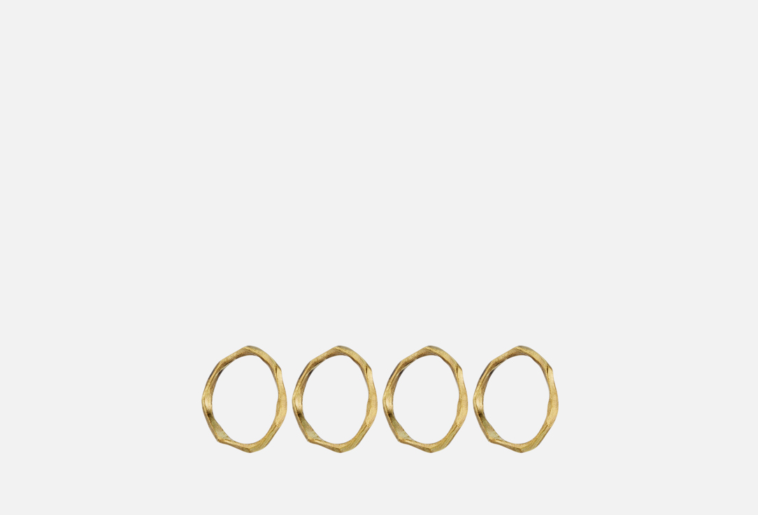 Набор колец для салфеток ALEXANDRIA, Латунь, BRASS 4 шт
Набор колец для салфеток ALEXANDRIA, Латунь, BRASS 4 шт