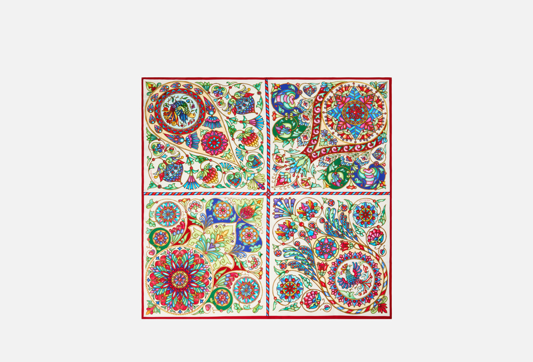 Платок РУССКИЕ В МОДЕ, Принт, Русская эмаль