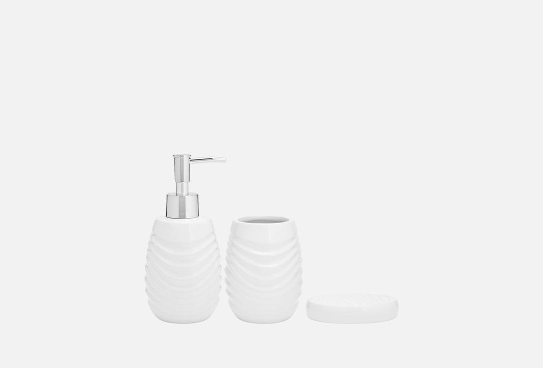 Набор аксессуаров для ванной комнаты ND PLAY, Белый, Wave 3 шт
Набор аксессуаров для ванной комнаты ND PLAY, Белый, Wave 3 шт