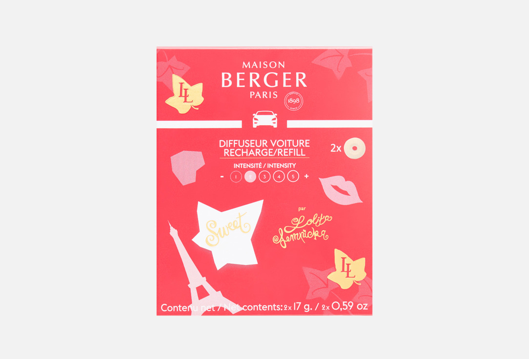 Сменный блок для автодиффузора MAISON BERGER PARIS, Sweet lolita lempicka 2 шт
Сменный блок для автодиффузора MAISON BERGER PARIS, Sweet lolita lempicka 2 шт