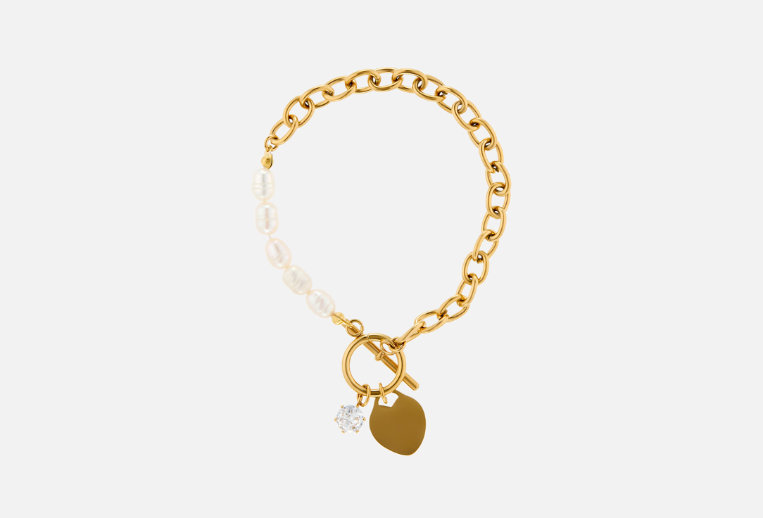 Браслет ICE&HIGH COLLECTION, Золотое сердце с жемчугом 1 шт
Браслет ICE&HIGH COLLECTION, Золотое сердце с жемчугом 1 шт