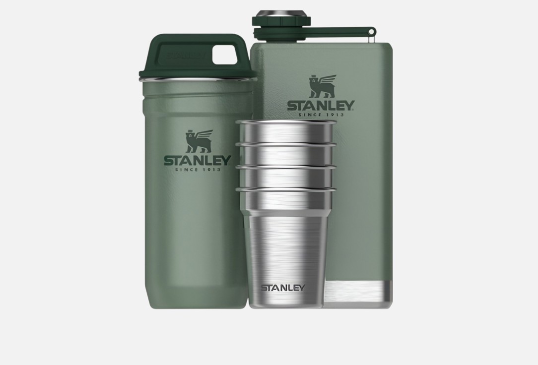 Набор стопок с флягой STANLEY, Зеленый, Adventure 0,23l 230 мл
Набор стопок с флягой STANLEY, Зеленый, Adventure 0,23l 230 мл
