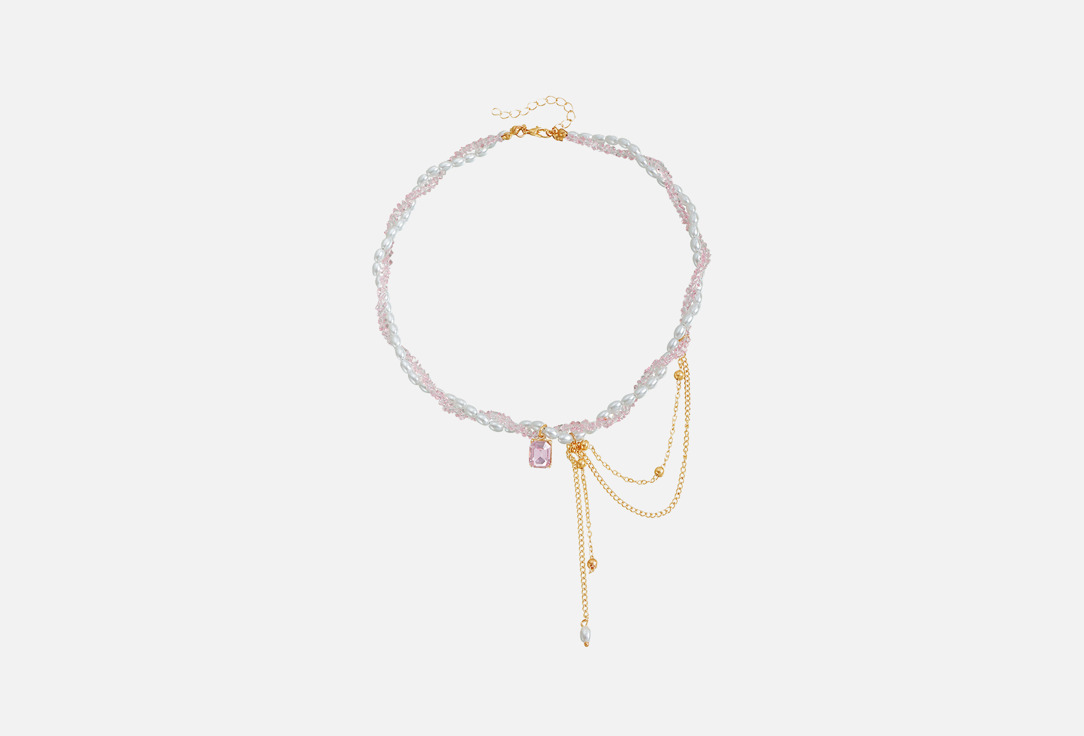 Колье AMPOUS, Pink pearl & chain 1 шт
Колье AMPOUS, Pink pearl & chain 1 шт