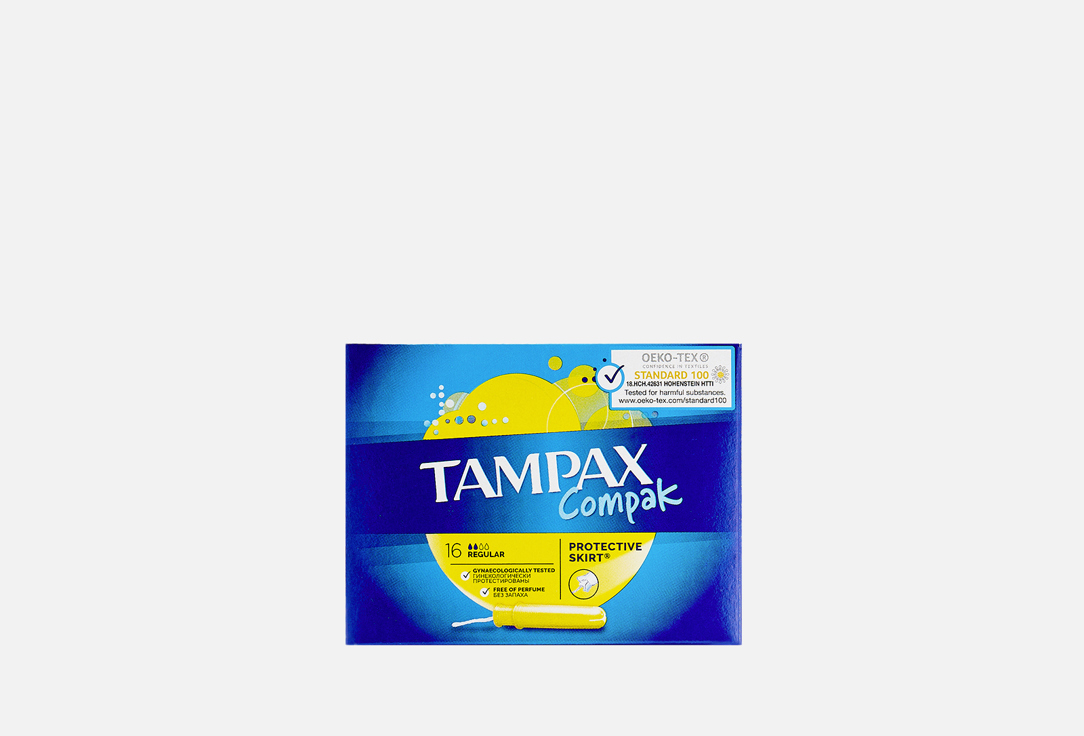 Тампоны 16 штук TAMPAX Compak регуляр 16 шт