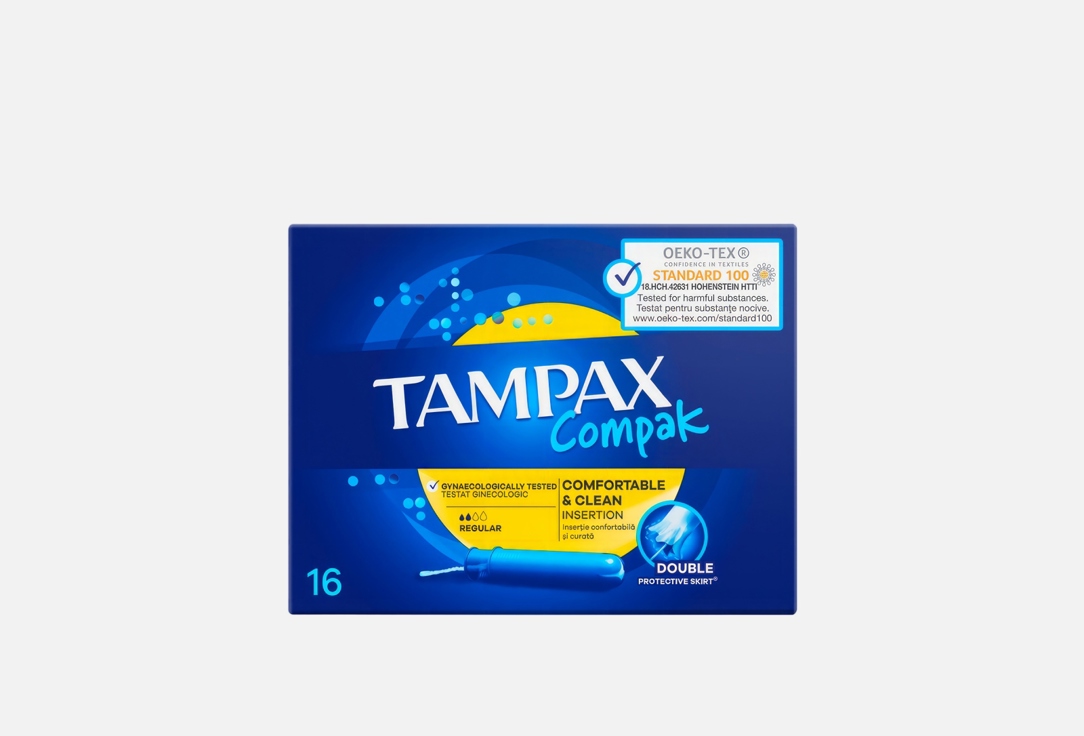 Изображение товара Тампоны 16 штук Tampax Compak регуляр