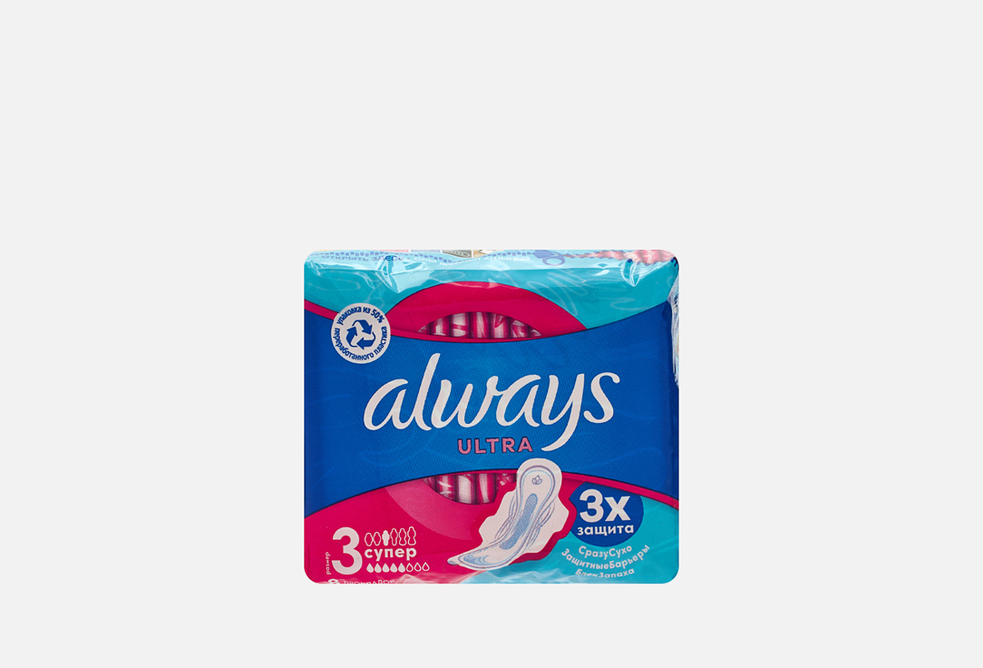

Ультратонкие гигиенические прокладки, 8шт ALWAYS, Ultra Super Plus 8 шт
