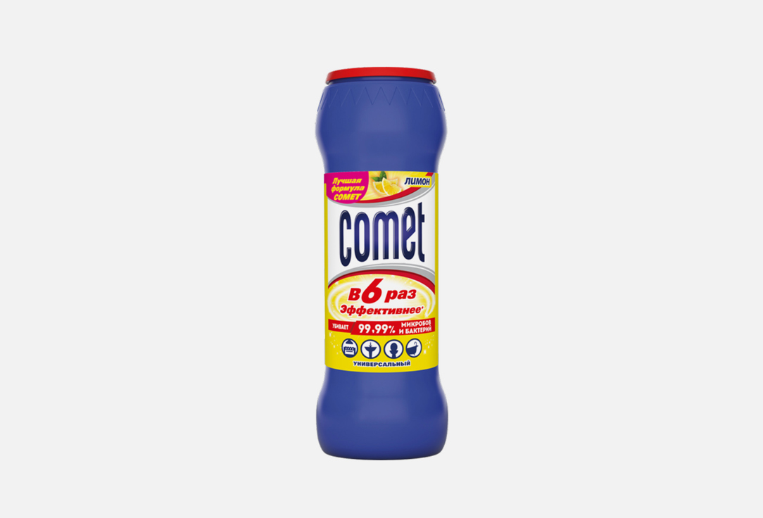 чистящий порошок comet утренняя роса без хлоринола 475 г Чистящий порошок с Хлоринолом COMET Лимон 475 г