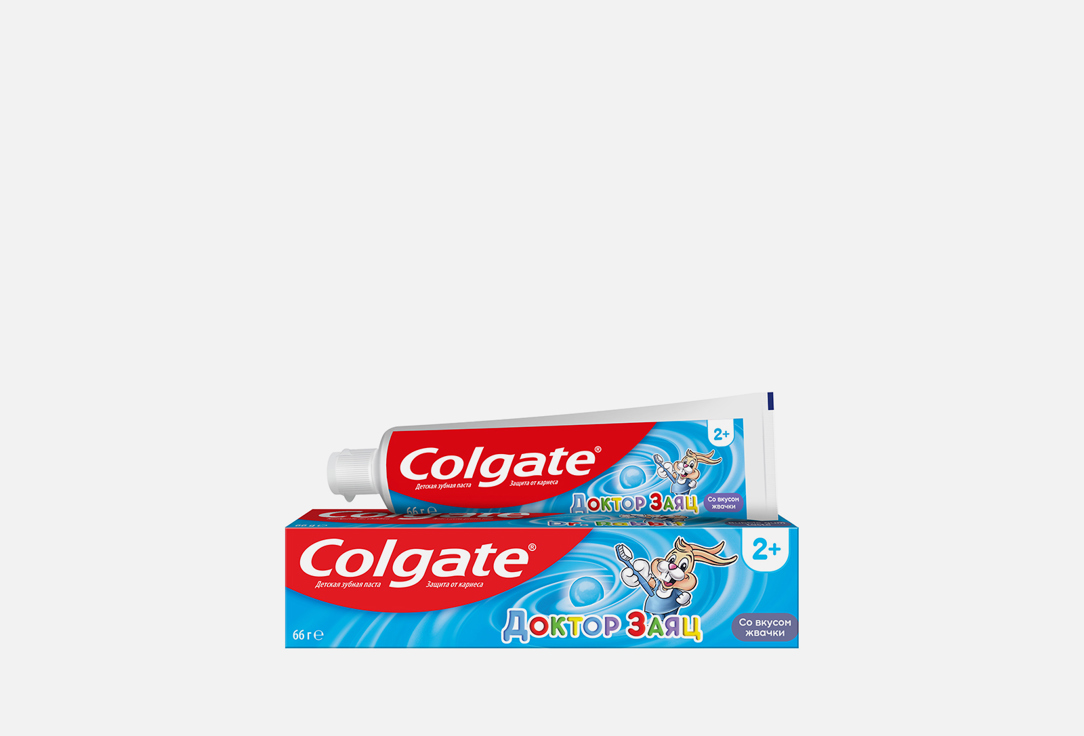 Зубная паста COLGATE Доктор Заяц 50 мл набор детский colgate доктор заяц зубная паста жвачка клубника зубная щетка детская 2 супермягк