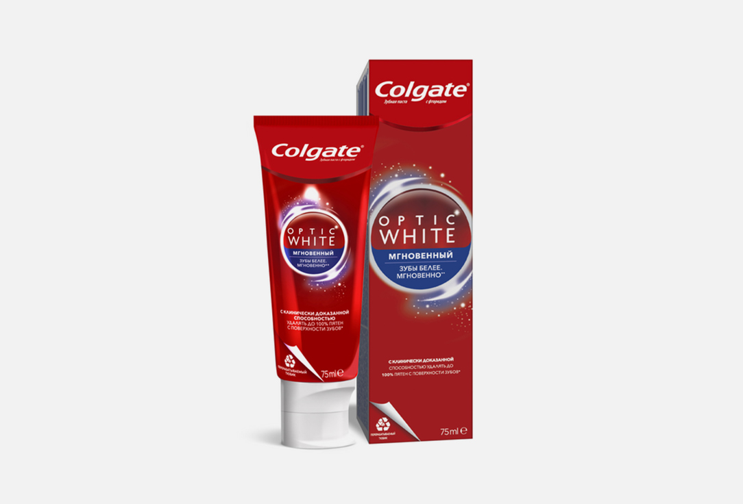 Отбеливающая зубная паста Colgate Optic White Instant 